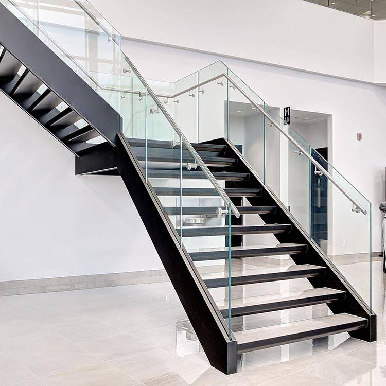 12mm Tempered Glass Stair Railings With Aluminum Channel Profiles Accessories Manufacturer